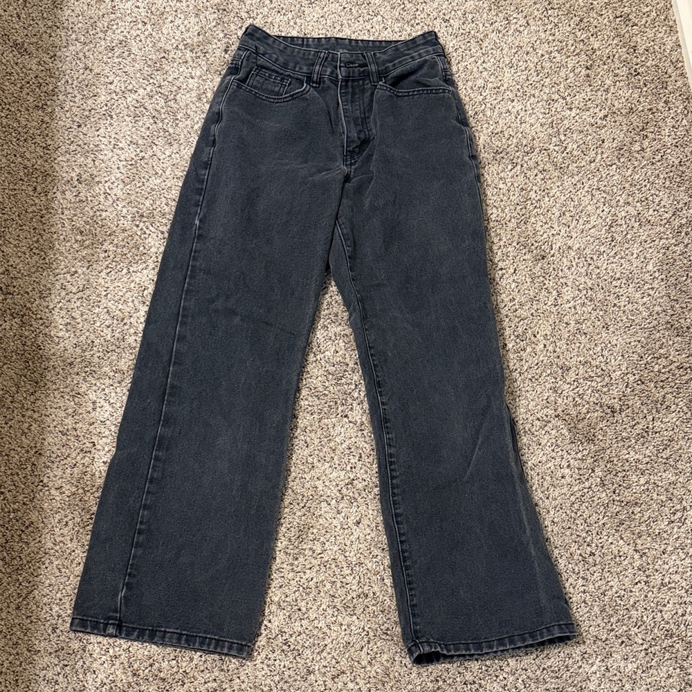 SHEIN Black Flare & Wide Leg Jeans
